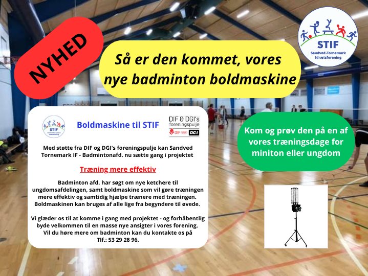 NYHED – Boldmaskine er kommet